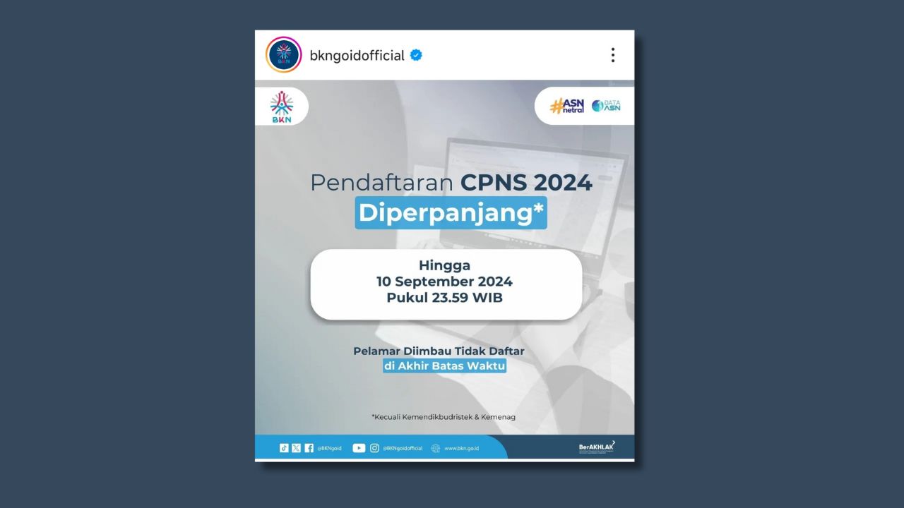 E-Materai Terganggu, Penutupan Pendaftaran CPNS di Perpanjang